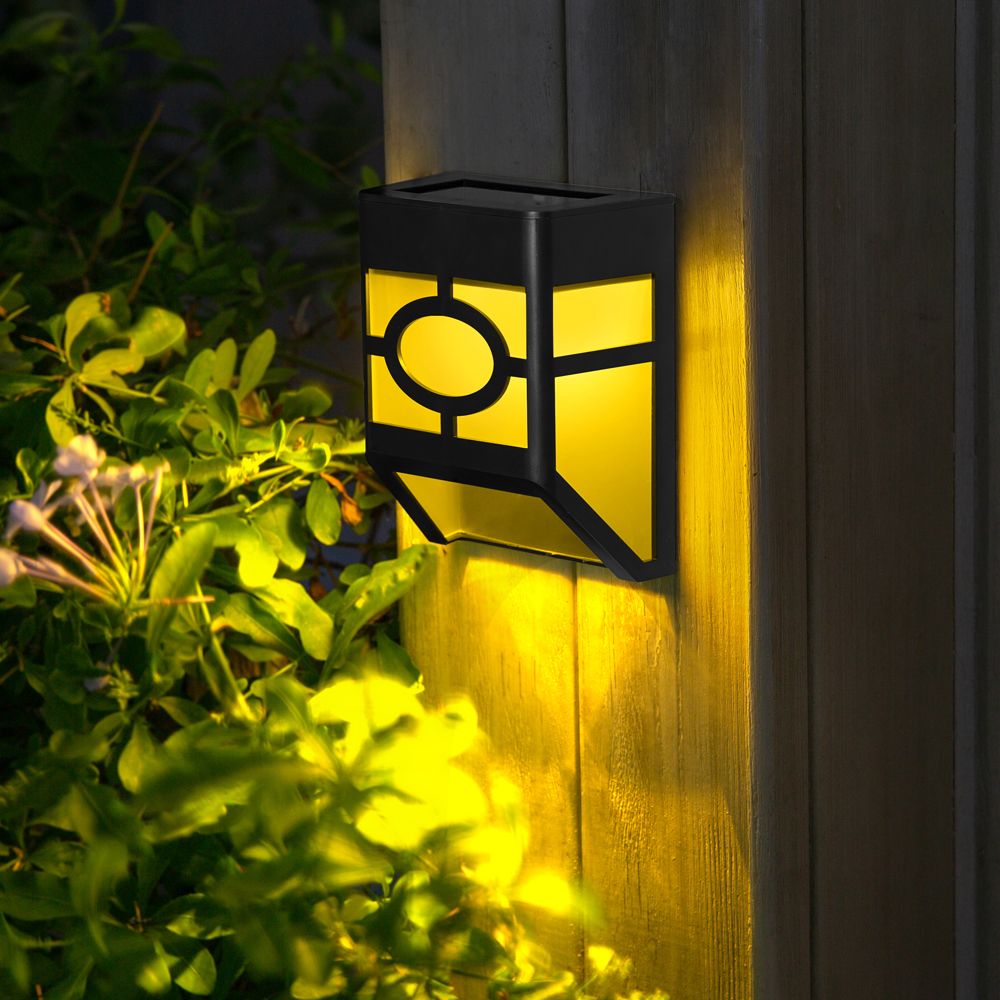 2 pcs/lot solar charging wall light outdoor garden landscape decoration retro courtyard LED atmosphere light intelligent light control outdoor waterproof warm light